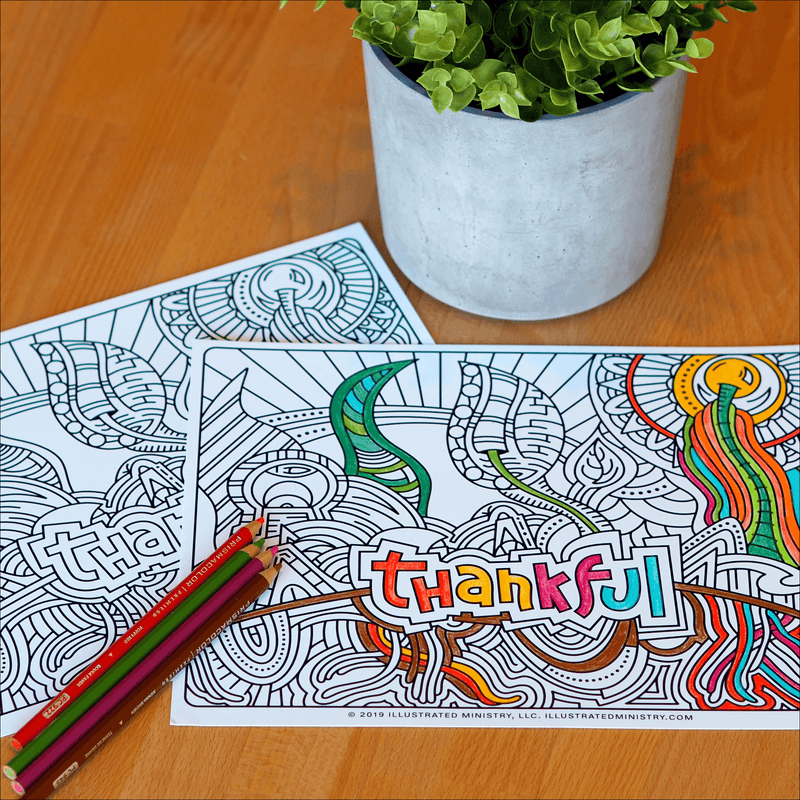 Thankful Heart Coloring Pages