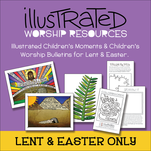 Illustrated children's moments and bulletins for Lent and Easter