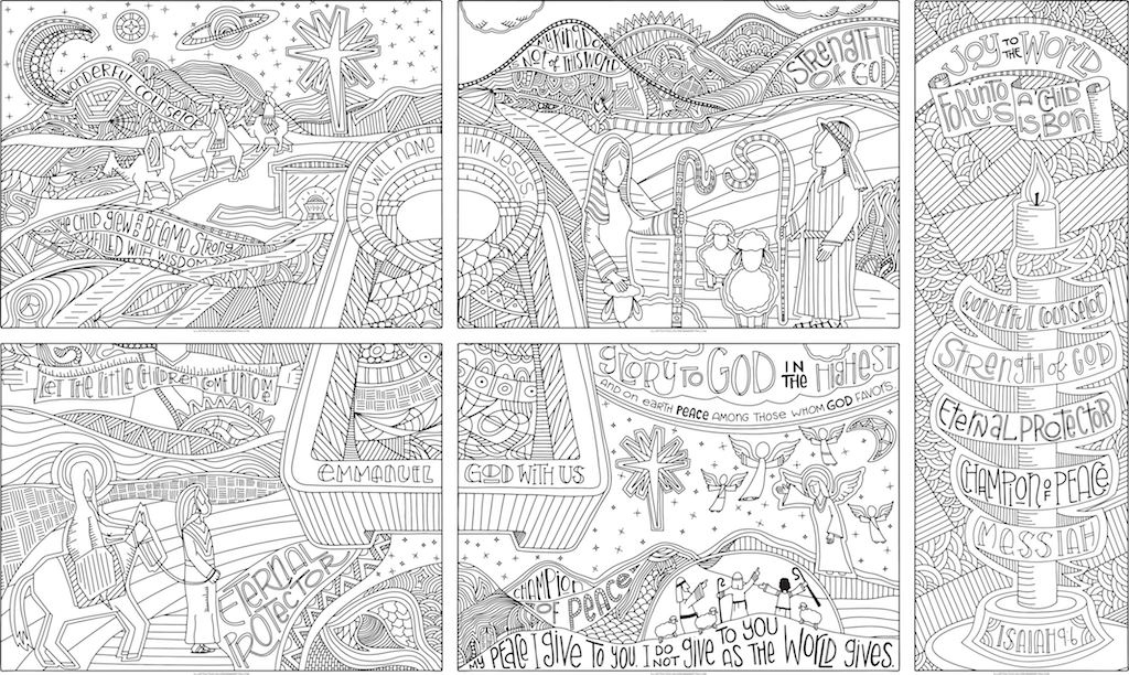 Names of the Messiah coloring poster collection