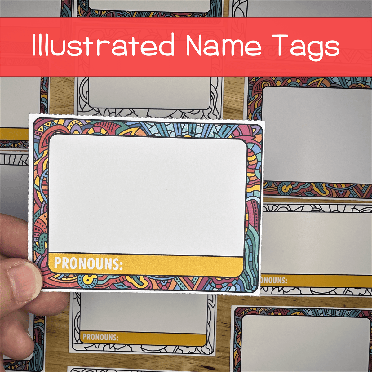 Creative Names Pattern Creative Name Tag Design