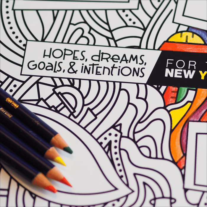 New Year's Coloring Page & Poster