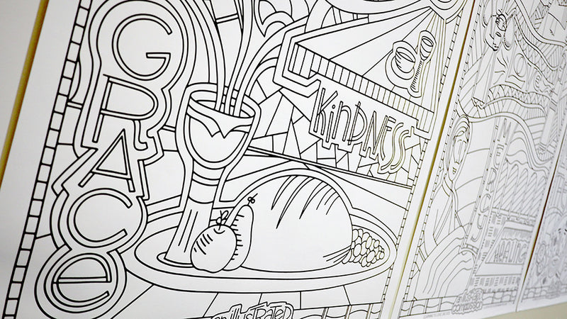 Illustrated Compassion Coloring Poster