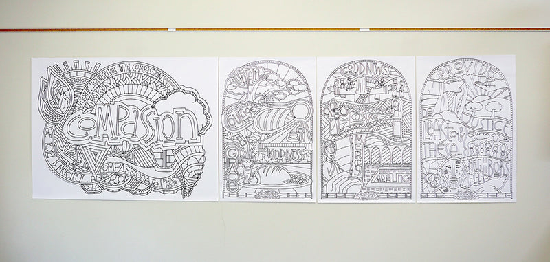 Illustrated Compassion Coloring Posters