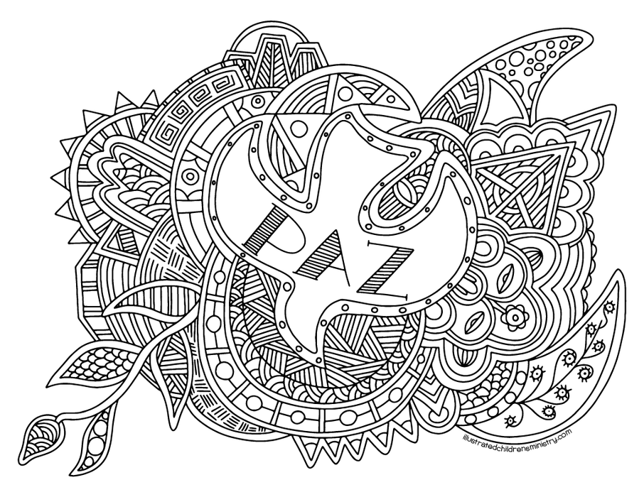 Advent Coloring Pages - Paz