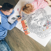 People coloring Hope, Peace, Joy, and Love Coloring Posters