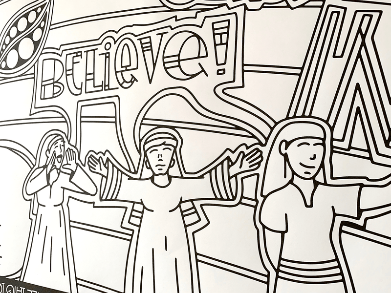 Coloring poster for Seven Last Words detail