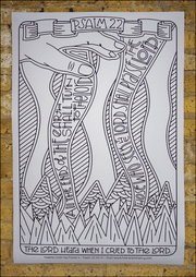 Psalms coloring poster - The Lord heard when I cried to the Lord