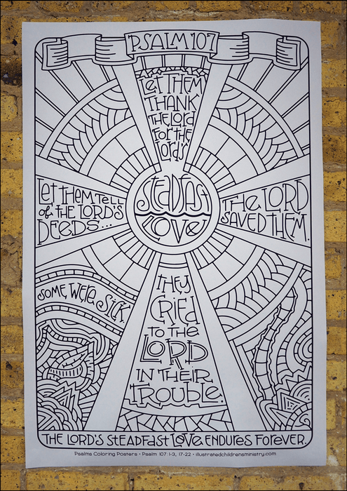 Psalms coloring poster - Steadfast love