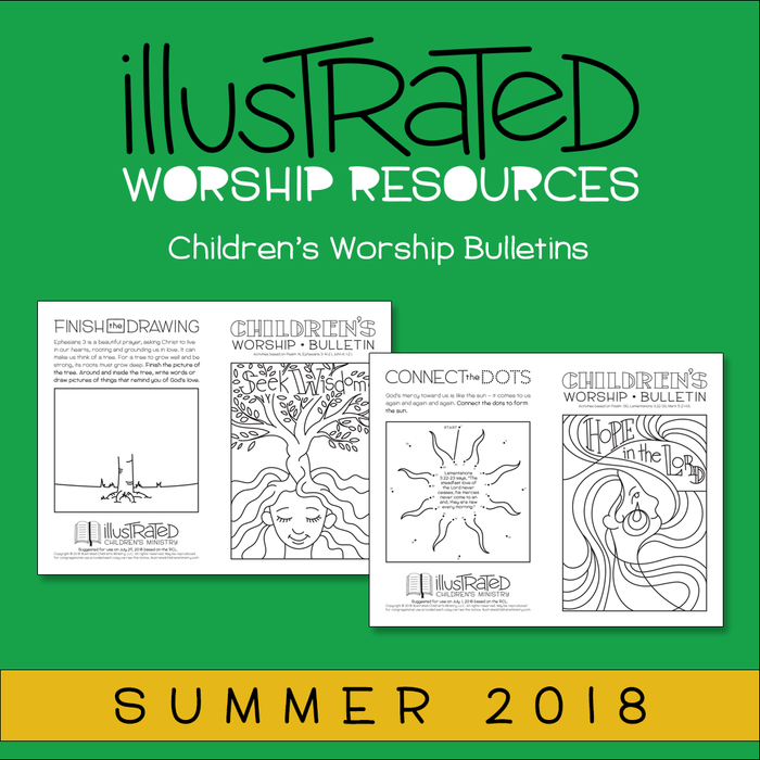 Children's Worship bulletins - Summer 2018