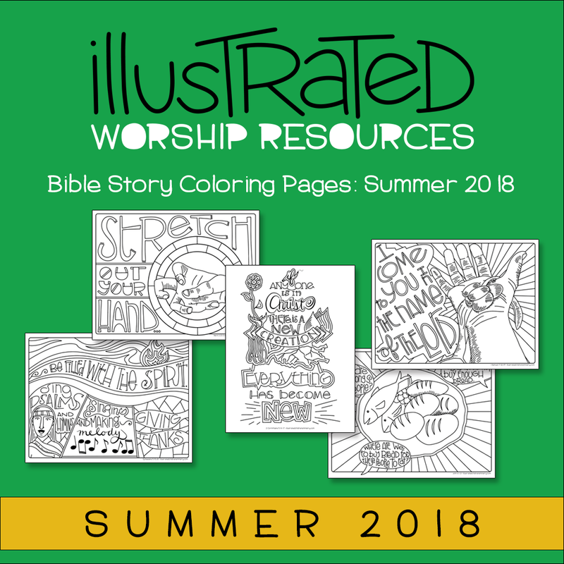 Bible story coloring pages-summer