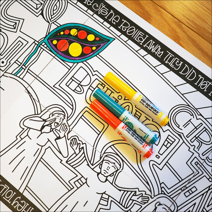 Christ is Risen Coloring Page & Poster