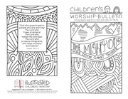 Coloring worship bulletin