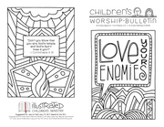 Coloring worship bulletin