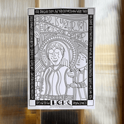 B&W Coloring Poster for Seven Last Words -  Here