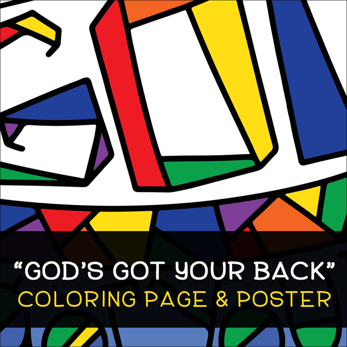 God's Got Your Back Coloring Page and Poster
