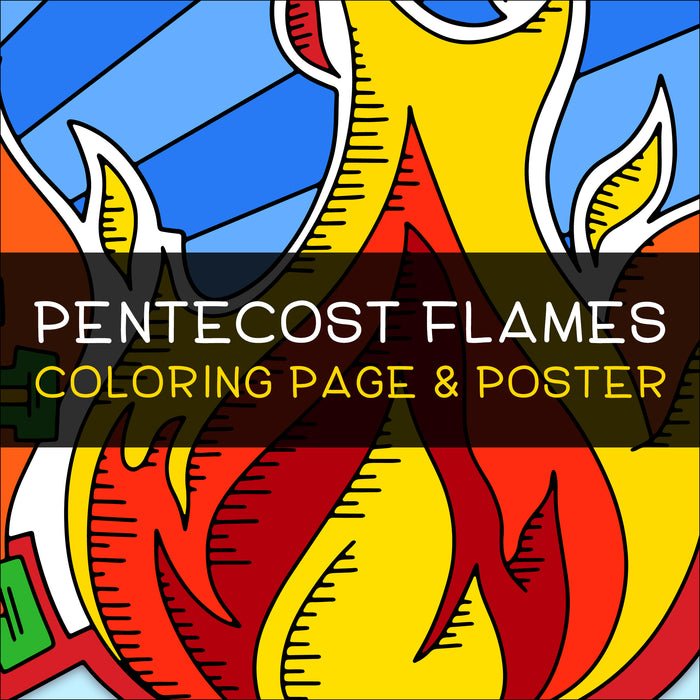 Pentecost Flames Coloring Page & Poster