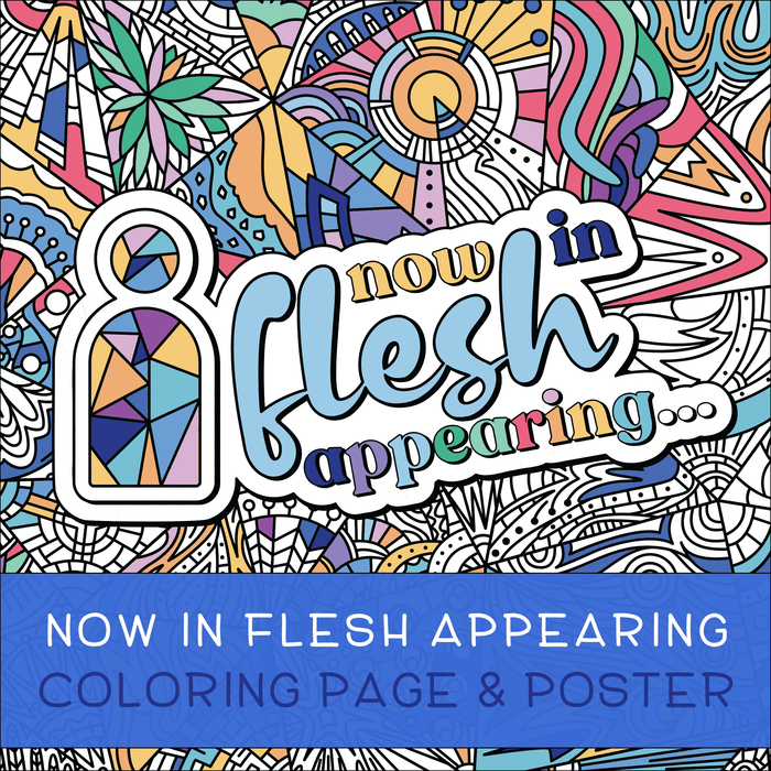 Now in Flesh Appearing Coloring Page & Poster