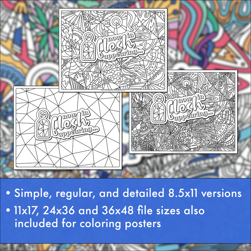 Now in Flesh Appearing Coloring Page & Poster