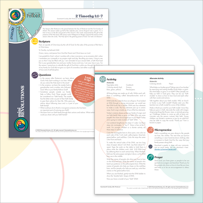 Mini Curriculum Example Mini Revolutions Curriculum: October 2022 — Illustrated Ministry