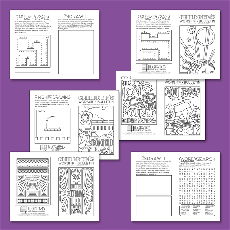 Illustrated Worship Children's Bulletins: Spring 2023