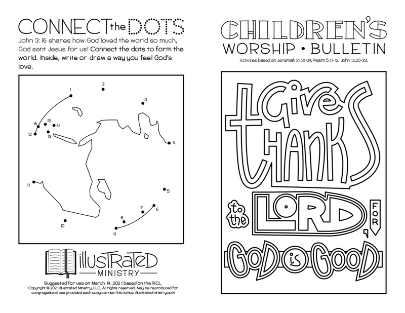 Illustrated Worship Children's Bulletins: Spring 2021