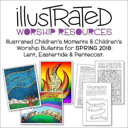 Illustrated children's moments and bulletins - Lent, Easter, Pentecost