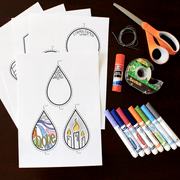 Color and cut out your own Christmas ornaments