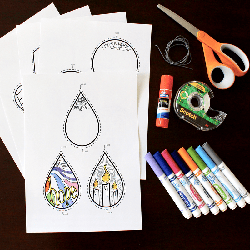 Color and cut out your own Christmas ornaments