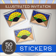 Illustrated Invitation Stickers