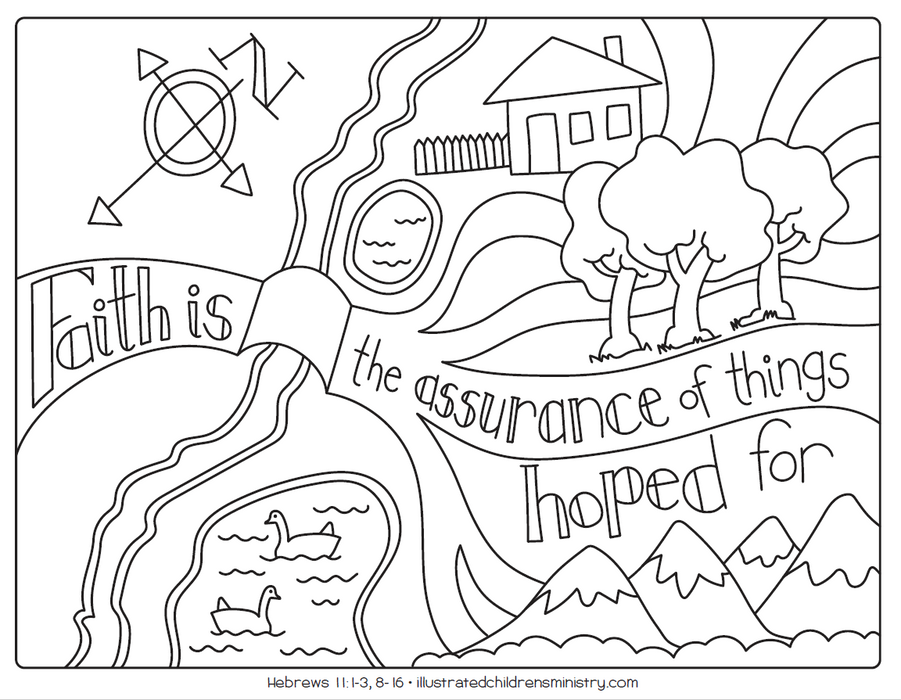 Children's worship resource - B&W coloring page