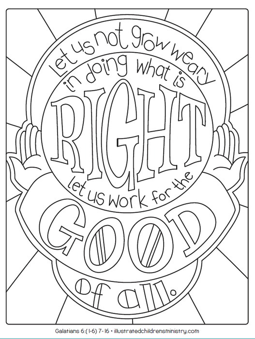 B&W illustration - let us work for the good of all
