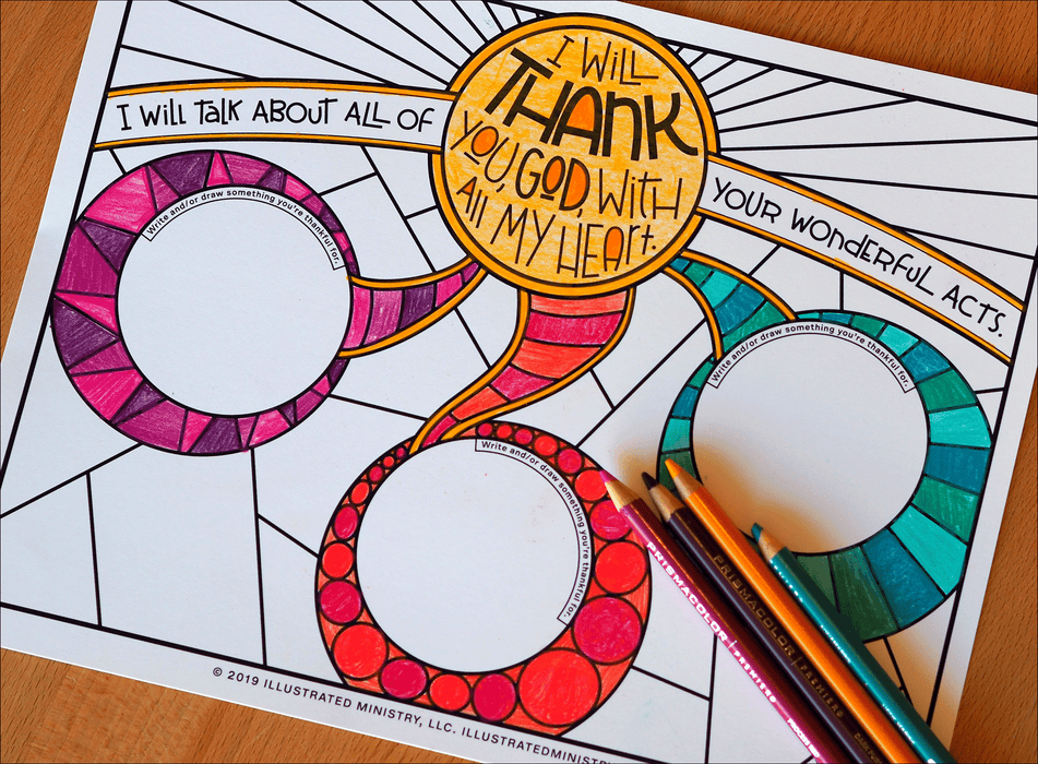 Thankful Heart Coloring Pages
