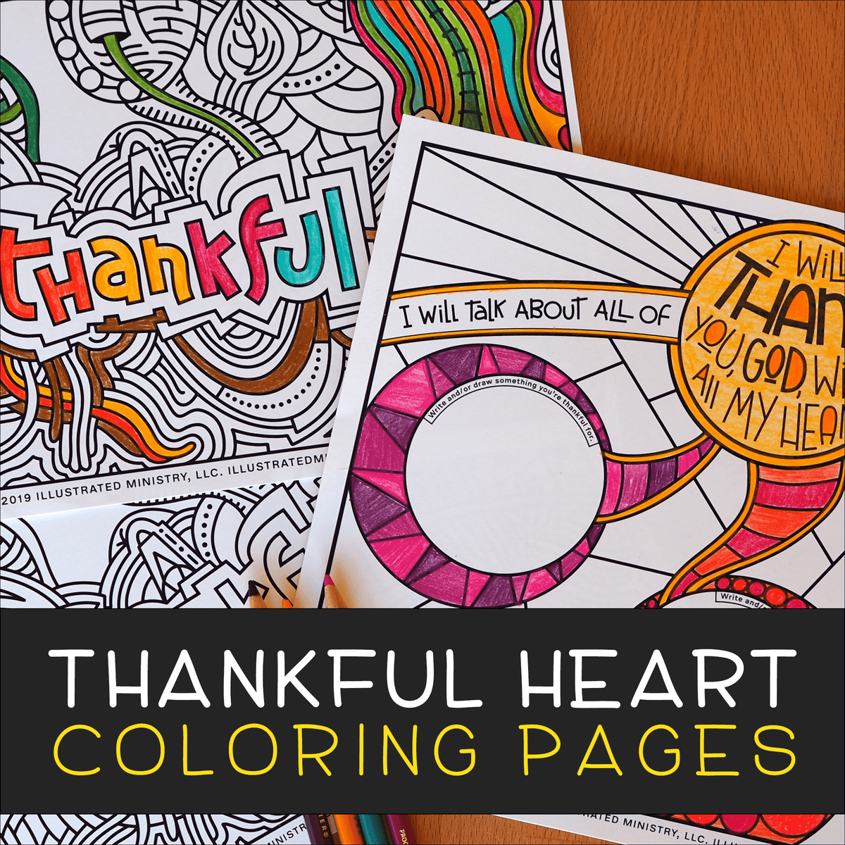 Thankful Heart Coloring Pages — Illustrated Ministry