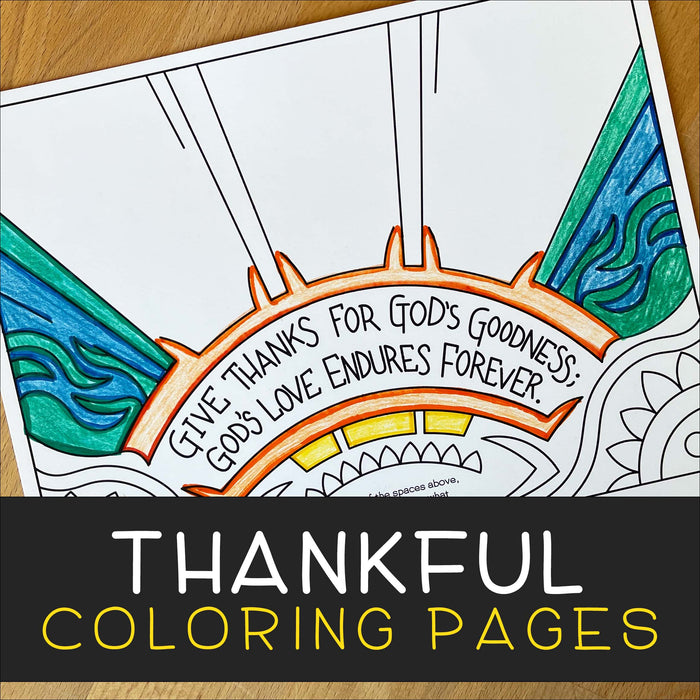 Thankful Coloring Pages
