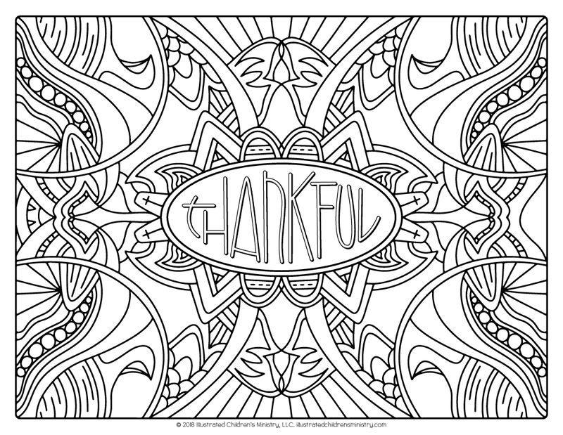"I Will Give Thanks" Coloring Pages