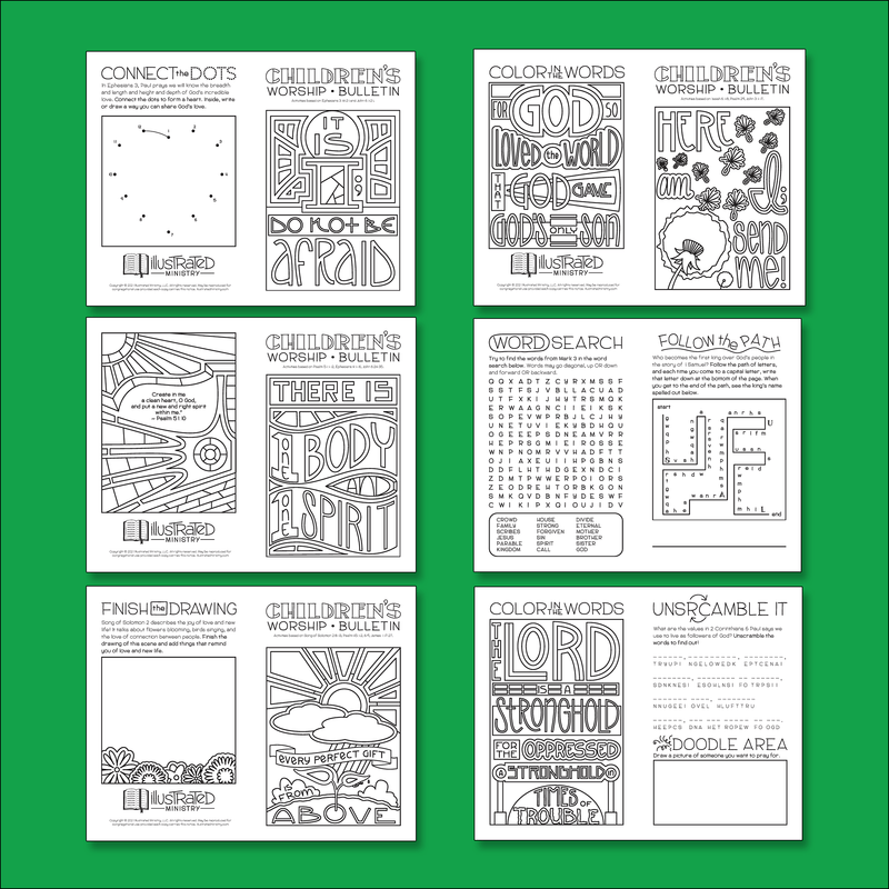 Illustrated Worship Children's Bulletins: Summer 2021