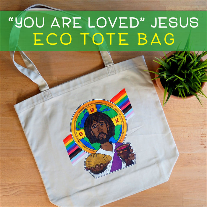 Jesus Loves You Premium Canvas Tote Bag