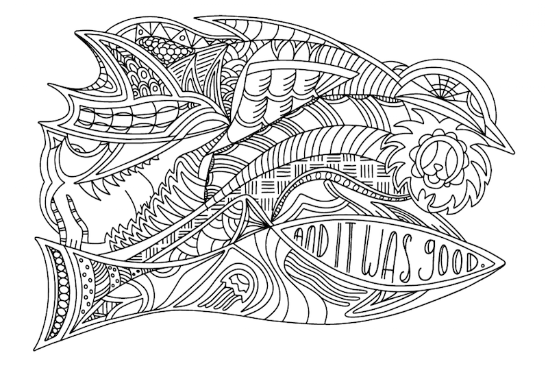 Illustrated Earth Coloring Posters
