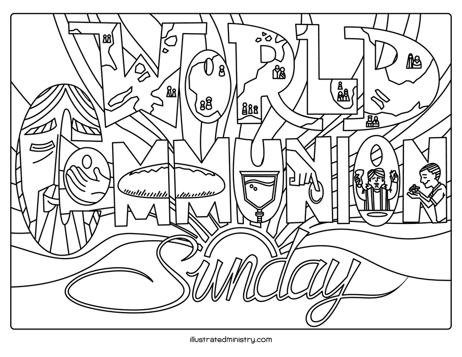 World Communion and Eucharist Coloring Page