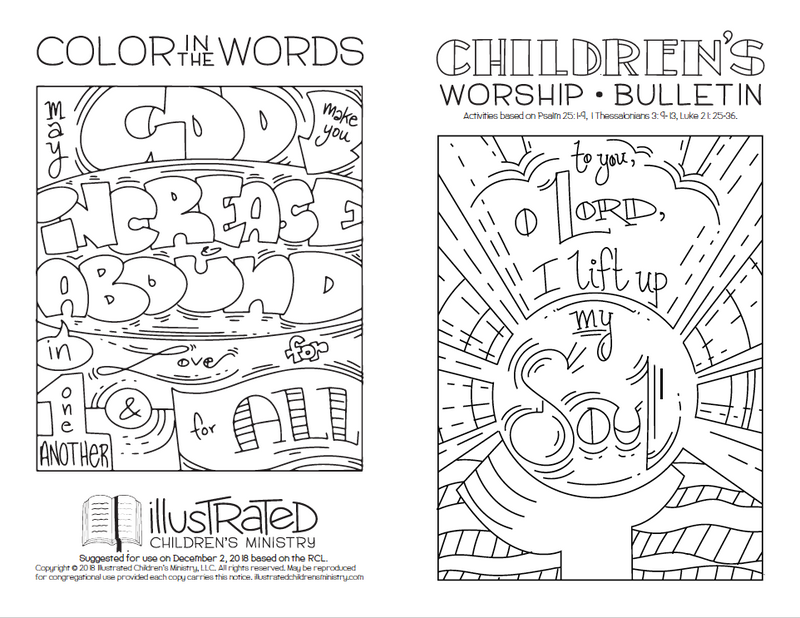 Coloring Worship Bulletin
