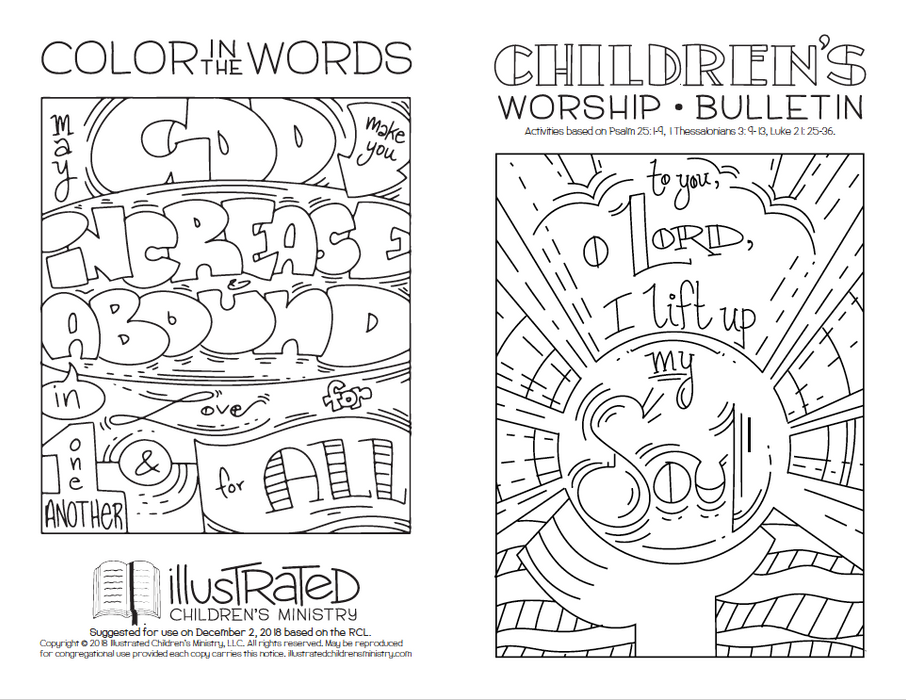 Coloring Worship Bulletin