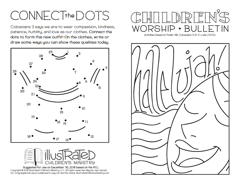 Coloring Worship Bulletin - Winter