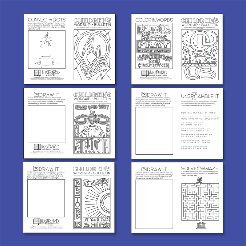 Illustrated Worship Children's Bulletins: Winter 2020-2021