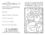 Children's bulletin for Advent