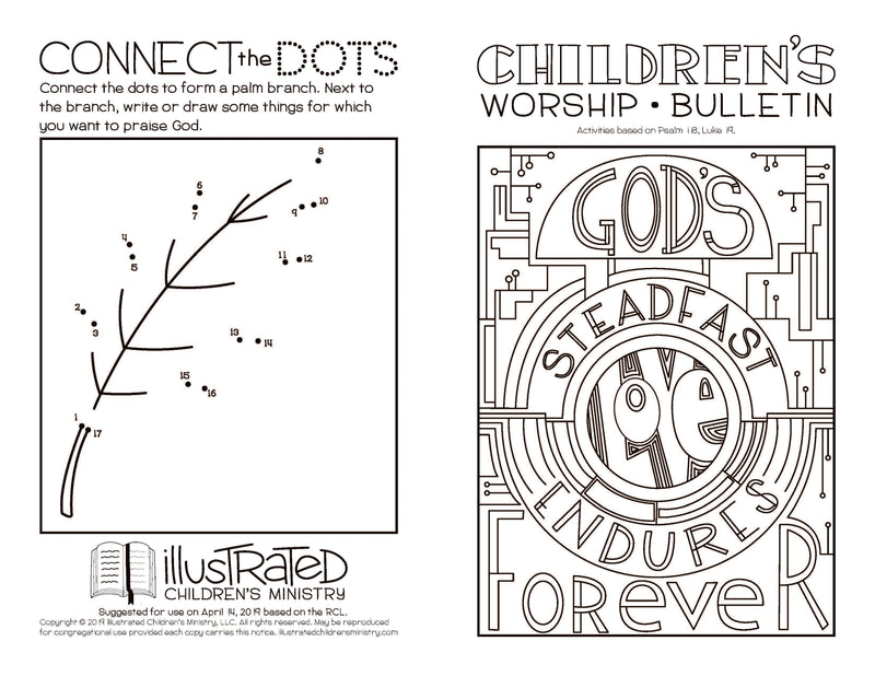 Children's bulletin for Lent and Easter
