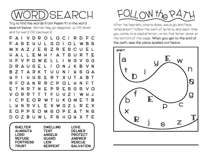 Children's worship bulletin