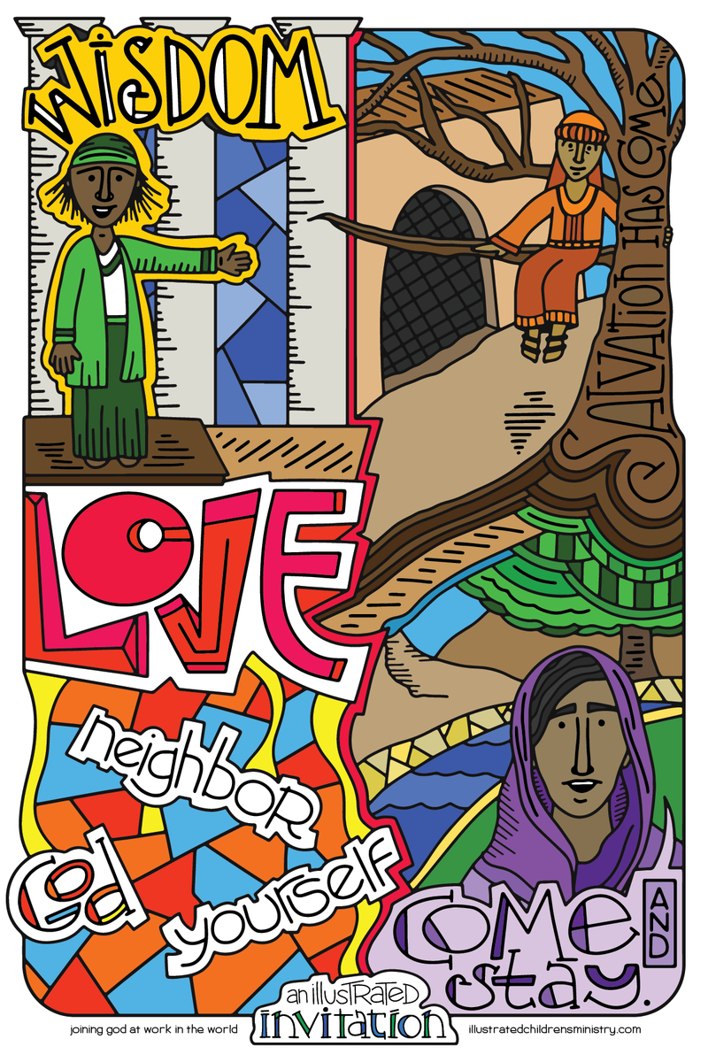 Illustrated Children's Ministry An Illustrated Invitation Poster 2 - full color:God’s Invitation in the New Testament