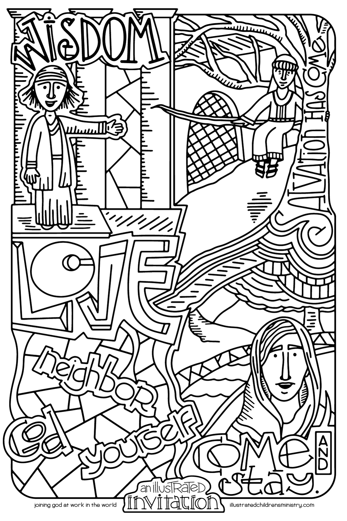 Illustrated Invitation Coloring Posters — Illustrated Ministry