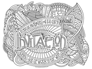 An Illustrated Invitation large horizontal coloring poster