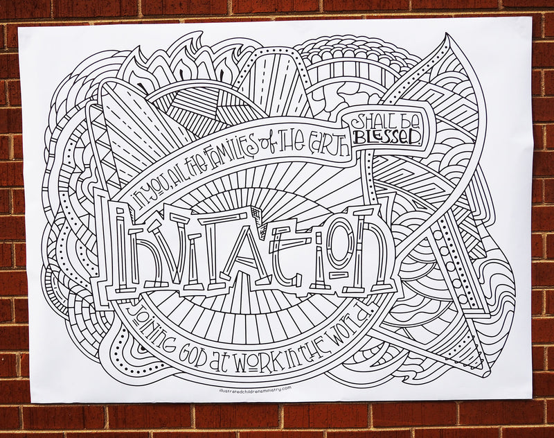 Illustrated Invitation Coloring Posters